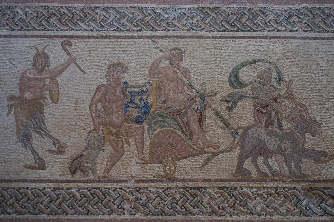 Mosaico romano en el Parque Arqueológico de Pafos